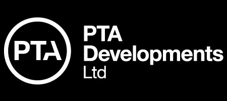 PTA Developements logo PTA Developments logo in white