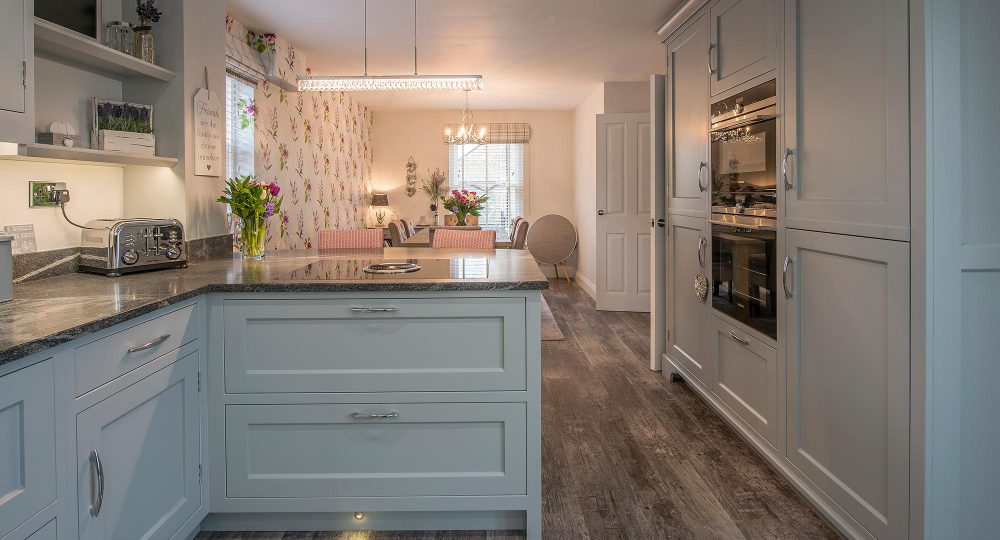 Light green Hepworth and Wood English kitchen