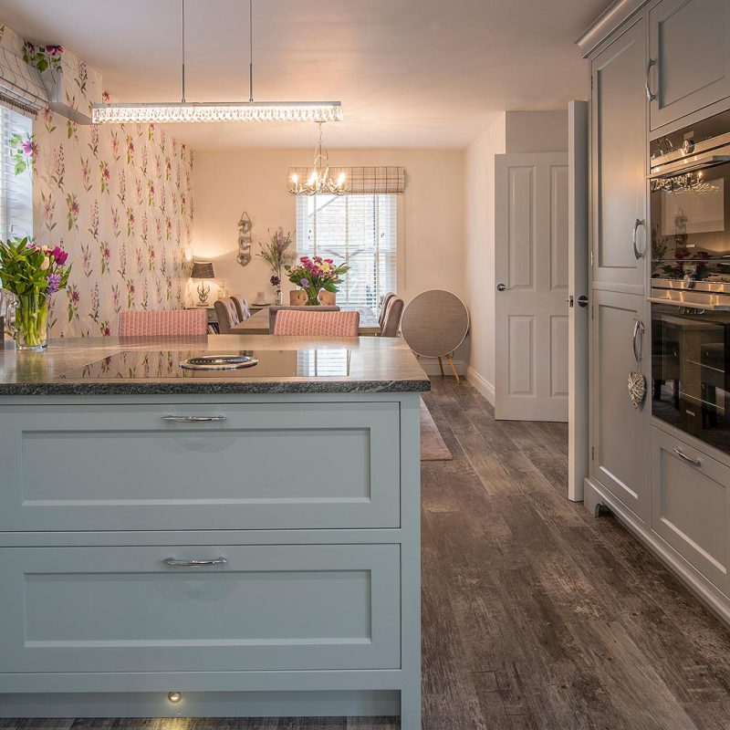Light green Hepworth and Wood English kitchen