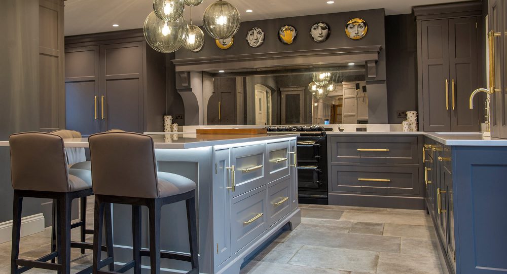 Blue Hepworth and Wood English kitchen