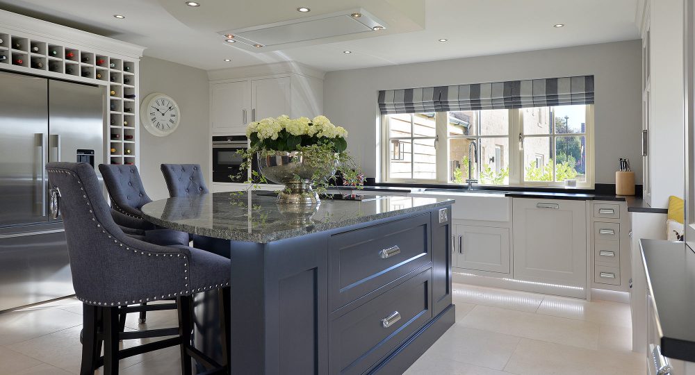 Blue Hepworth and Wood English kitchen